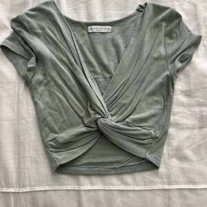 Sage green crop top